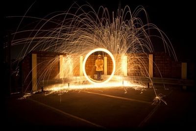 Light trails at night