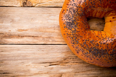 Close-up of donut on table