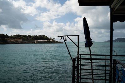 Pier over sea against sky