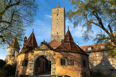 Low angle view of historic building against sky