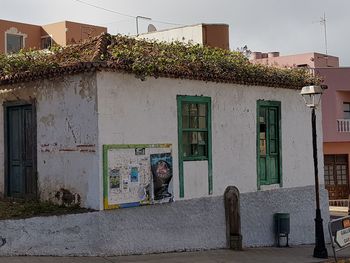 Street against buildings in city