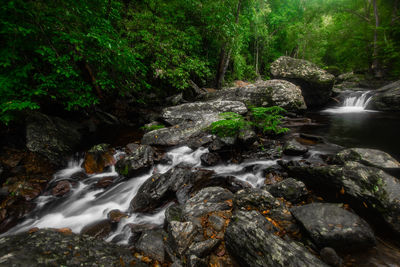 River flowing through rocks