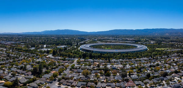 High angle view of cityscape