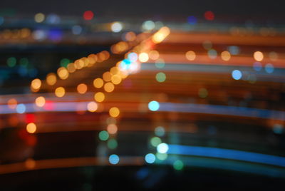 Defocused image of illuminated lights