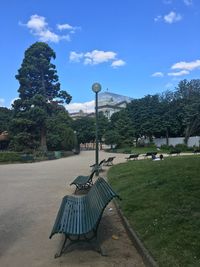 Empty road in park