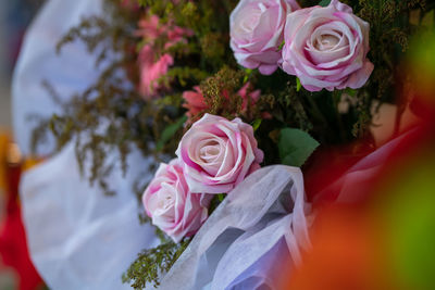 Close-up of rose bouquet