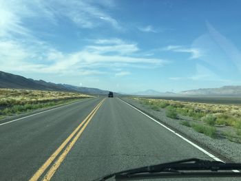 Road passing through landscape