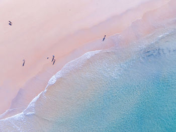 High angle view of beach