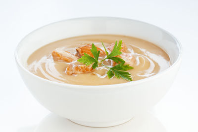 Close-up of soup in bowl