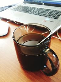 Close-up of drink on table