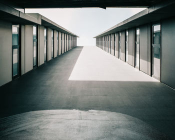 Empty corridor of building