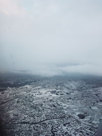 View of foggy weather