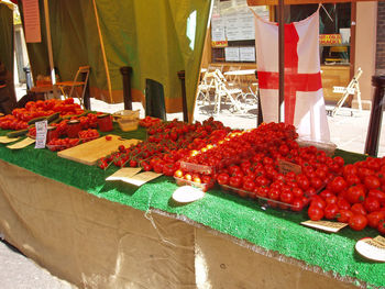 Close-up of fruits for sale at market stall