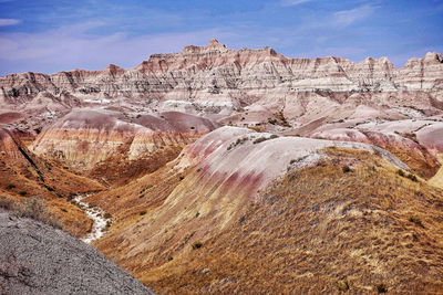 High angle view of rock formations