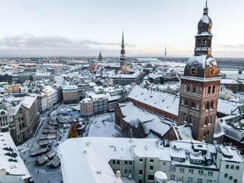 Beautiful christmas market in the center of the old town in riga