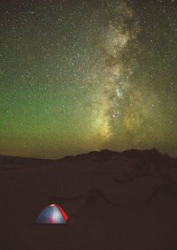 Low angle view of star field against star field