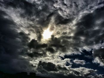 Low angle view of storm clouds in sky