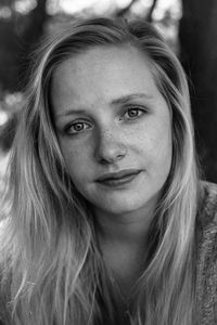 Close-up portrait of young woman