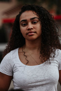 Portrait of young woman