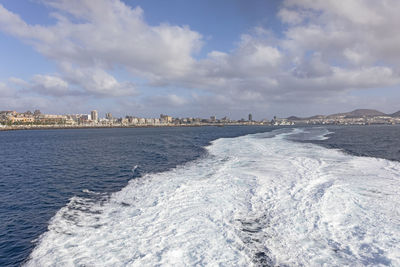 Scenic view of sea against sky