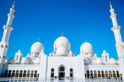 Low angle view of building against clear sky