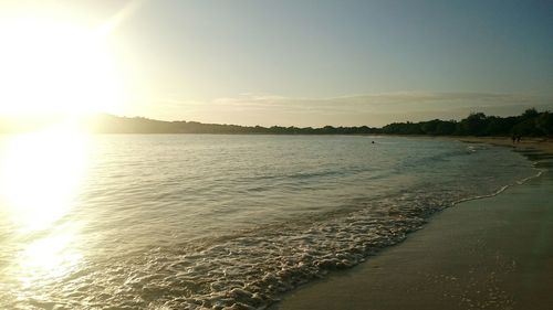 Scenic view of sunset over sea