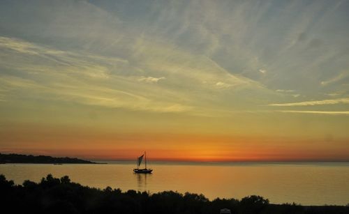 Scenic view of dramatic sky during sunset