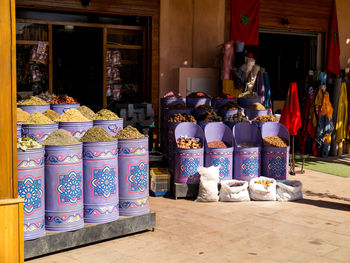 Clothes for sale at market stall