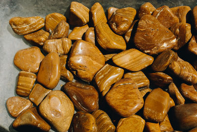 Full frame shot of bread on table