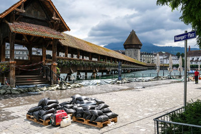 Traditional building against sky in city