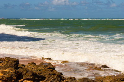 Scenic view of sea against sky