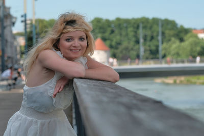 Portrait of smiling young woman