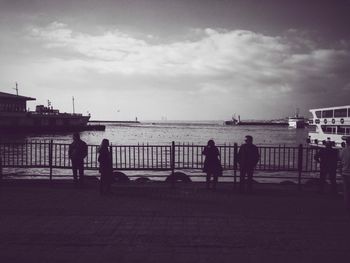 Pier on sea against sky