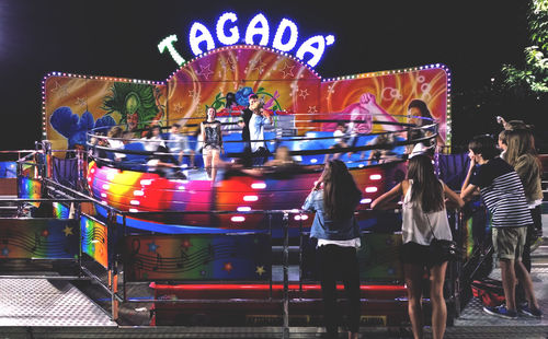 Ferris wheel at night