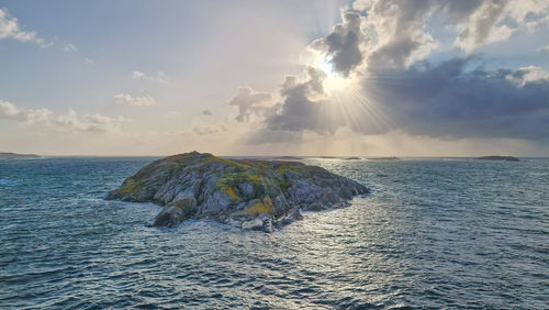 A small islet in the sunset