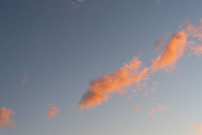 Low angle view of sky at sunset
