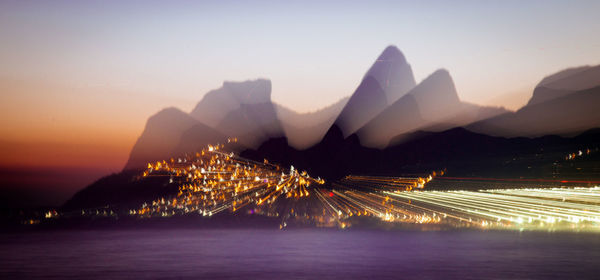 View of illuminated cityscape at night