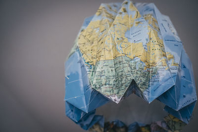 Close-up of map