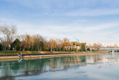 The embankment of the ankhor river at the memorial complex in memory of the victims of repression