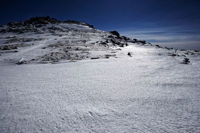 Scenic view of snowcapped mountain against sky