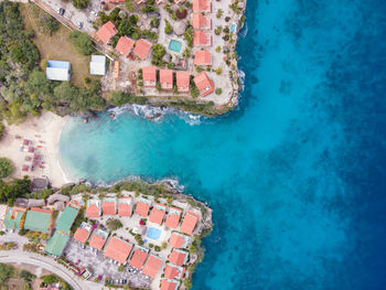 High angle view of swimming pool