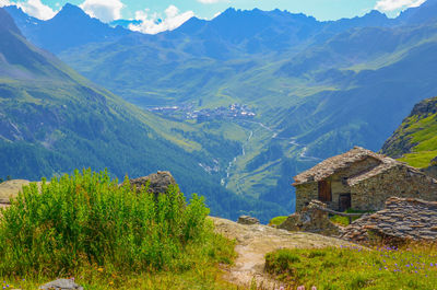 Scenic view of landscape and mountains