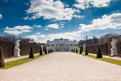 Upper belvedere palace in a beautiful early spring day