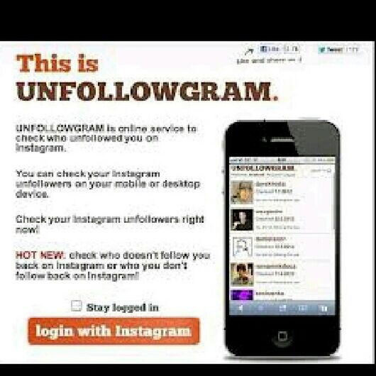 Follow back on instagram or get unfollowed