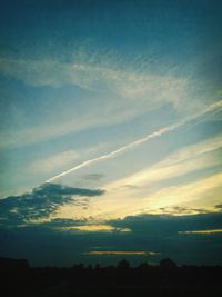 Scenic view of landscape against sky at sunset