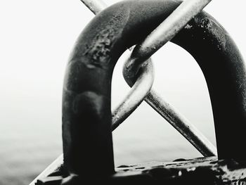 Low angle view of sea over white background