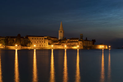 Porec waterfront in blue 