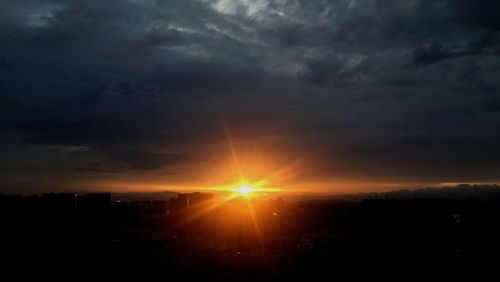 Scenic view of sunset against sky