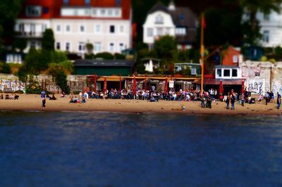 People enjoying at beach