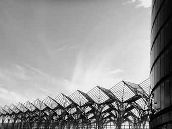 Low angle view of built structure against sky